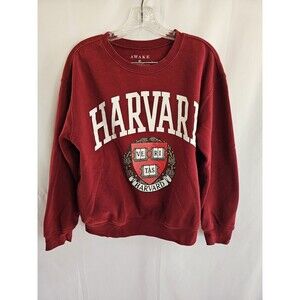 Harvard Sweatshirt Womens Maroon Long Sleeve Shirt Size Medium